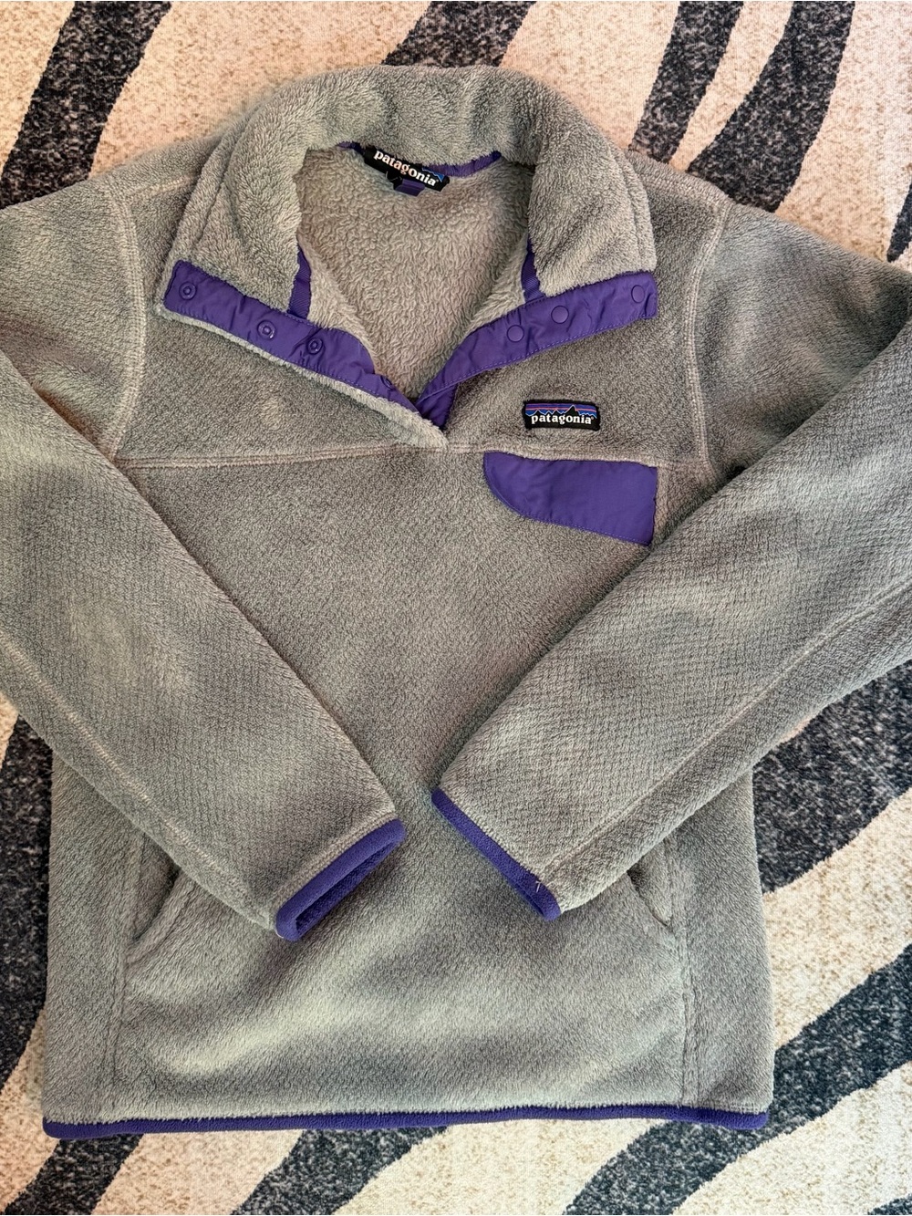 Patagonia Women's Small Re-Tool Snap-T Fleece Greg Purple
